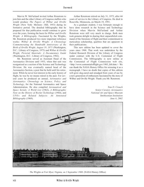 Published Writings of Wilbur and Orville Wright - NASA's History Office