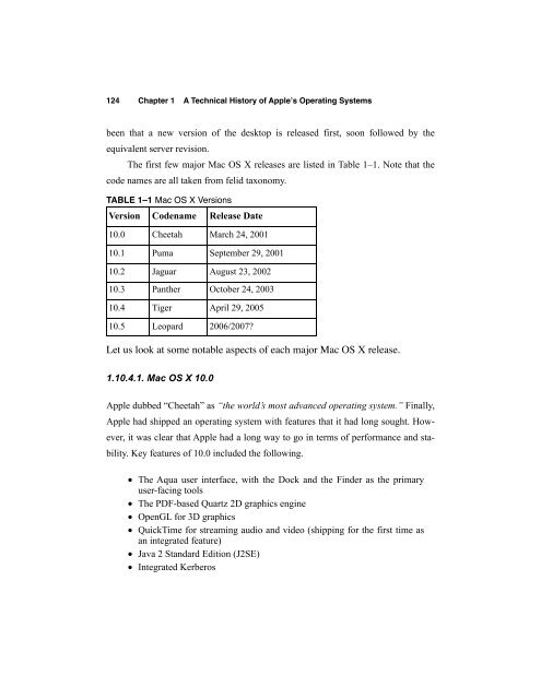 A Technical History of Apple's Operating Systems - Mac OS X Internals