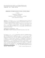 BIRKHOFF INTERPOLATION OVER A FINITE FIELD