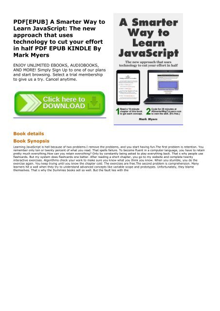 PDF a smarter way to learn javascript epub PDF Télécharger Download