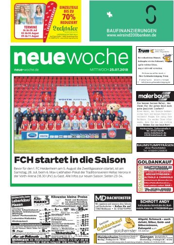 25.07.2018 Neue Woche