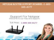 Netgear Router Support  1-800-335-8177