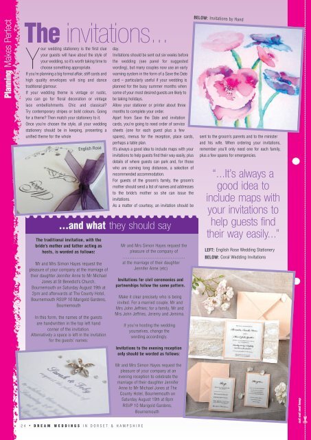 Dream Weddings Magazine - Dorset & Hampshire - issue.38