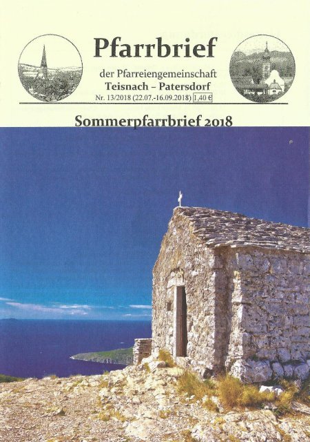 Pfarrbrief Sommerferien 2018