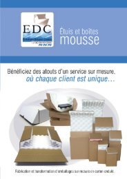 Étuis et boîtes mousse par EDC Transmouss