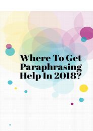 Where to get paraphrasing help in 2018