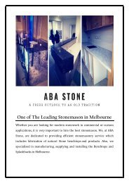 ABA Stone - One of The Leading Stonemason in Melbourne