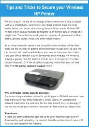 Get Best Tricks to secure your Wireless HP Printer 