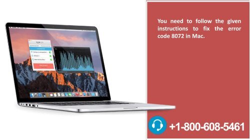 |+1-800-608-5461| How To Fix Mac Error Code 8072 