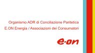 Organismo ADR di Conciliazione Paritetica E.ON Energia - Associazioni dei Consumatori