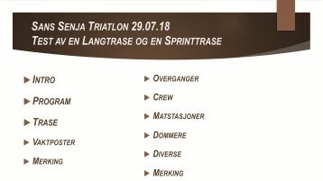 2018 Sans Senja Triatlon Sepia  Organiseringer