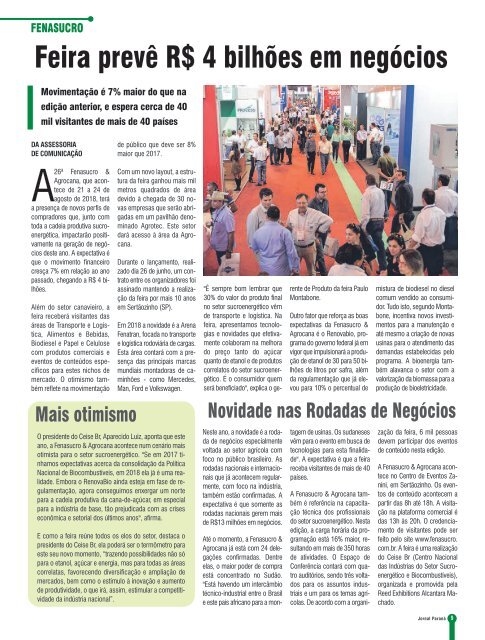 Jornal Paraná Agosto 2018