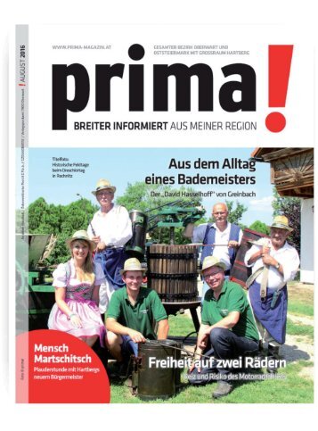 prima! Magazin – Ausgabe August 2016
