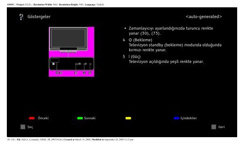 Sony KDL-37V5800 - KDL-37V5800 Istruzioni per l'uso Turco