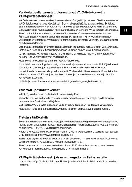 Sony VPCB11X9E - VPCB11X9E Documents de garantie Danois