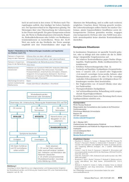 Ab welchem Cholesterinwert soll in der Schweiz eine Behandlung ...