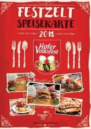 Hall'n-Speisekarte Volksfest 2018
