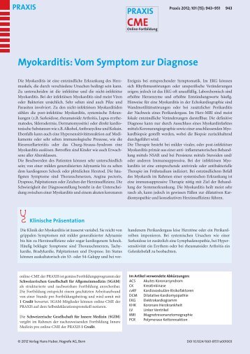 Myokarditis: Vom Symptom zur Diagnose - Berner Institut für ...