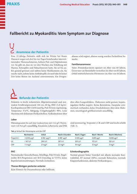 Myokarditis: Vom Symptom zur Diagnose - Berner Institut für ...