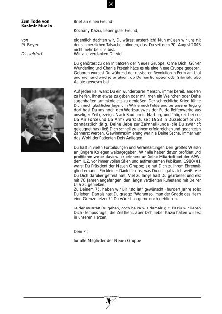 Heft 23 - Herbst 2003.pdf - Neue Gruppe