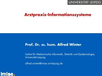 Arztpraxis-Informationssysteme - Institut für Medizinische Informatik ...