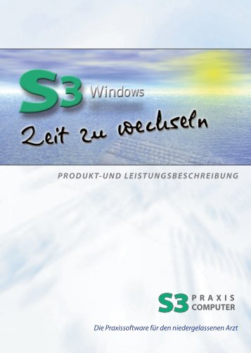 PRODUKT-UND LEISTUNGSBESCHREIBUNG - S3 Praxiscomputer