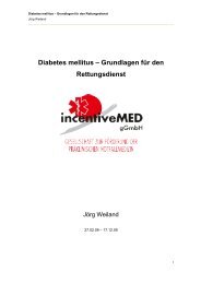 Diabetes Mellitus - Grundlagen für den Rettungsdienst - incentiveMED