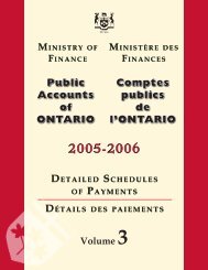 Public Accounts of Ontario 2005-06 Volume 3 - Ministry of Finance
