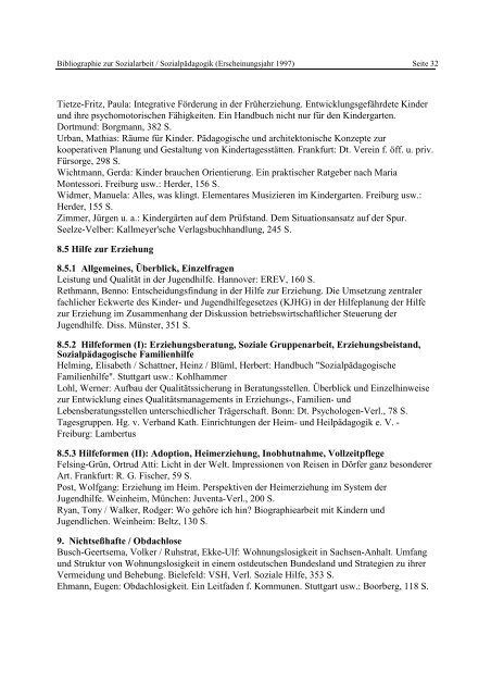 I. Grundlagen der Sozialarbeit / Sozialpädagogik 0. Allgemeines