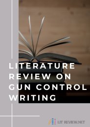 Literature Review on Gun Control Writing