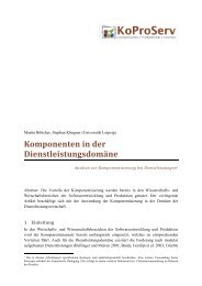 Komponenten in der Dienstleistungsdomäne - Koproserv ...