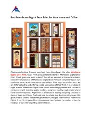 Best Membrane Digital Door Print for Your Home and Office