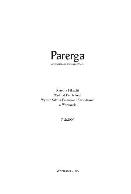 Medical informatics ethics – subject and major issues - Parerga