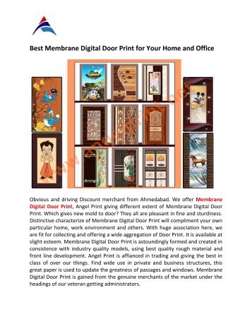 Best Membrane Digital Door Print for Your Home and Office