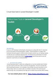 Laravel Developer toolkit