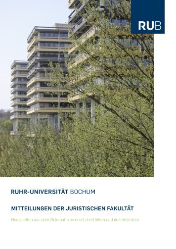 mitteilungen der juristischen fakultät - Juristische Fakultät der Ruhr ...