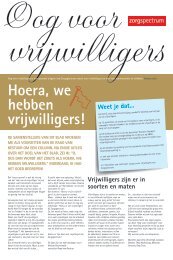 Oog voor vrijwilligers - Zorgspectrum