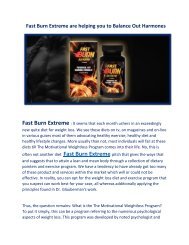  Fast Burn Extreme helps You To Maintains your Metabolic rates