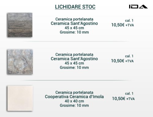 Lichidare stoc IDA Design - Gresie