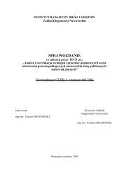 Sprawozdanie - Generalna Dyrekcja Dróg Krajowych i Autostrad