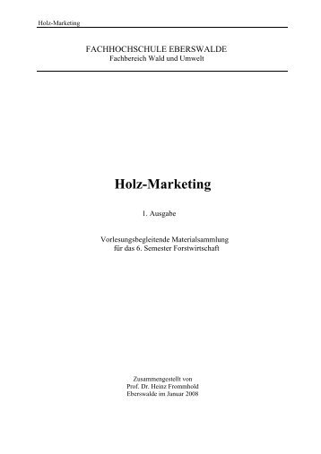 Holz-Marketing - Prof. Frommhold