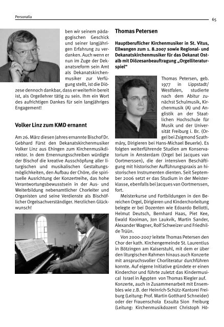 Chorleiter(in) - Amt für Kirchenmusik - Startseite