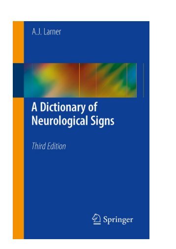 a dictionary of neurological signs