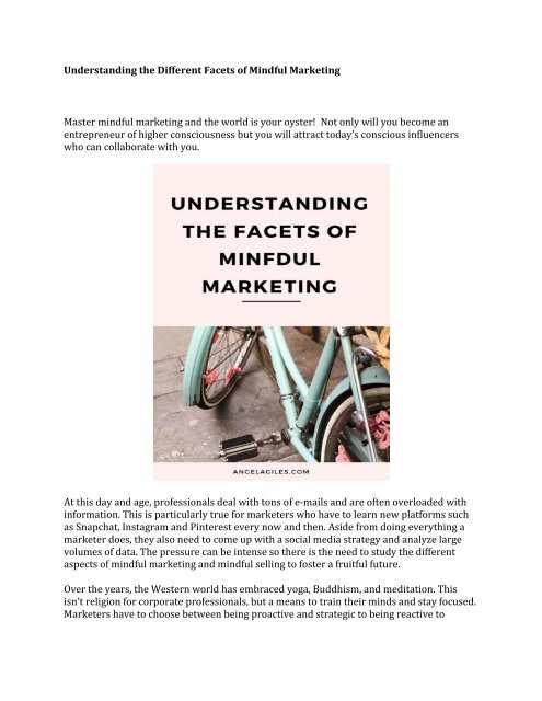 Mindful Marketing PDF