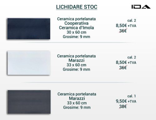 Lichidare stoc IDA Design - faianta