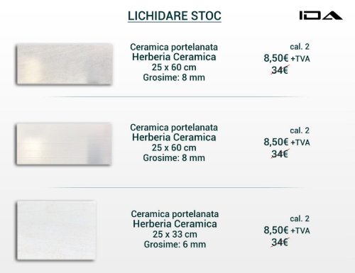 Lichidare stoc IDA Design - faianta