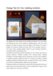 Postage Tips For Your Wedding Invitation