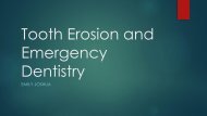 Tooth Erosion and Emergency Dentistry