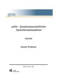 Sozialwissenschaftlicher Fachinformationsdienst - soFid - Sowiport