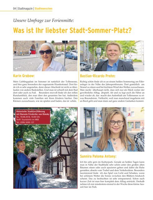 Stadtmagazin August 2018